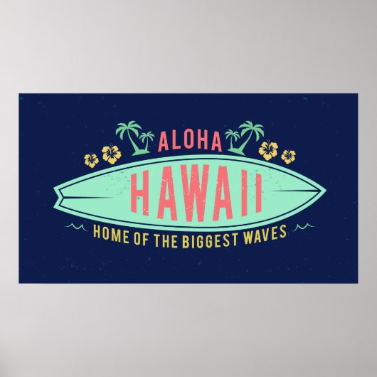 Aloha Hawaiian Surfer poster (Voorkant)