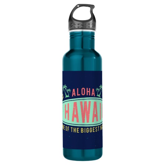 Aloha Hawaiian Surfer waterflessen Waterfles (Voorkant)