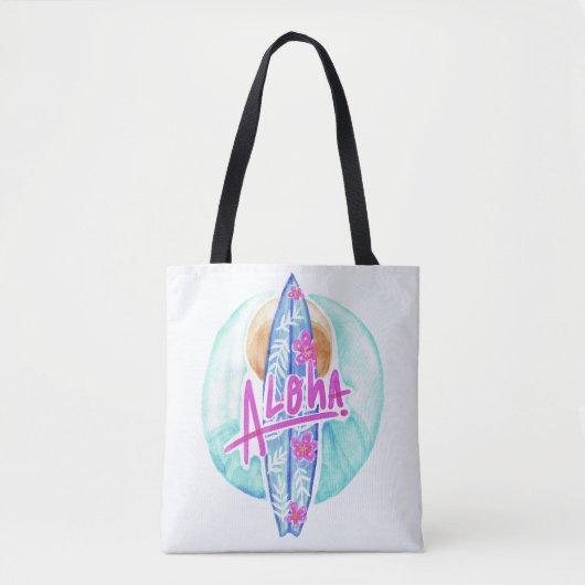 Aloha Hawaiian Surfer zakken Tote Bag (Voorkant)