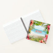 Aloha Hawaiian Tropical Beach Waterverf Floral Notitieboek (Binnen)