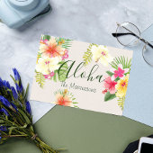 Aloha Hawaiian Tropical Floral gepersonaliseerd Briefkaart