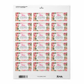 Aloha Hawaiian Tropical Hibiscus Luau Address Etiket (Full Sheet)