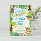 Aloha hawaiian tropisch strand verjaart kaart (Staand voorkant)