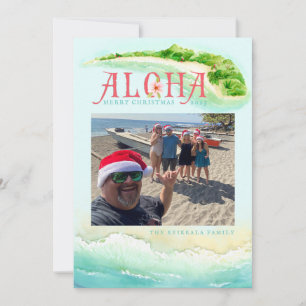 Aloha Hawaiian   Tropische vakantie   Kerstmis Feestdagenkaart