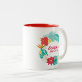 Aloha Hawaiian Tweekleurige Koffiemok (Voorkant rechts)