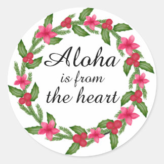 Aloha hawaiian uit het hart sticker