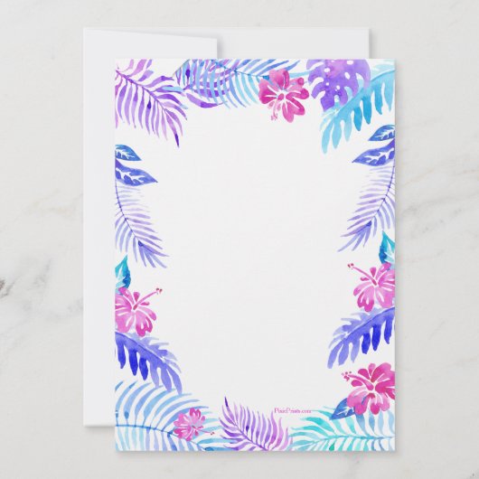 Aloha Hawaiian Uitnodiging (Achterkant)