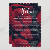 Aloha Hawaiian Wedding Red Hibiscus Kaart (Voorkant / Achterkant)