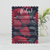 Aloha Hawaiian Wedding Red Hibiscus Kaart (Staand voorkant)
