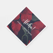 Aloha Hawaiian Wedding Red Hibiscus Servet (Hoek)