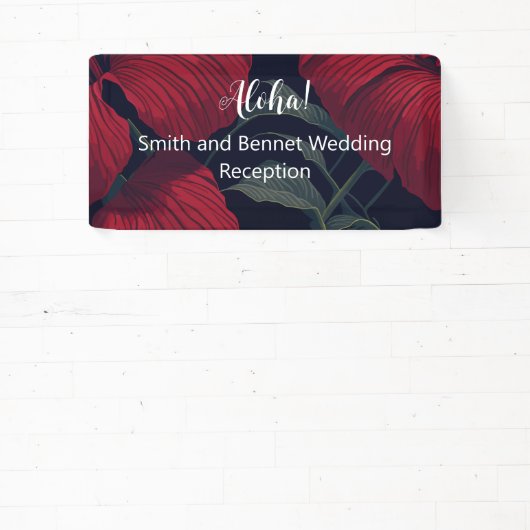 Aloha Hawaiian Wedding Red Hibiscus Spandoek (Insitu)