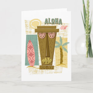 Aloha - Hawaiian Wenskaart - Retro Island Tiki Kaart