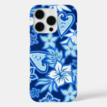 Aloha Heart Hawaiian Hibiscus Tropical Blue