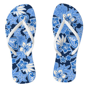 Aloha Heart Hawaiian Hibiscus Tropical Teenslippers