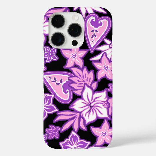 Aloha Heart Hawaiian Hibiscus Tropical Violet Case-Mate iPhone Case (Achterkant)