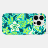 Aloha Heart Hawaiian Hibiscus Tropisch Blauwgroen Case-Mate iPhone Case (Achterkant (horizontaal))