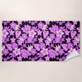 Aloha Heart Hawaiian Hibiscus Tropisch - Violet Strandlaken (Voorkant)