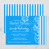 Aloha; hemelsblauwe verticale strepen; gestreept kaart (Voorkant / Achterkant)