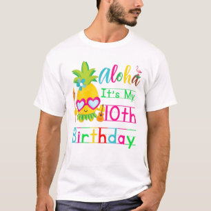 Aloha Het is mijn 10e verjaardag Hawaii Second Gir T-shirt