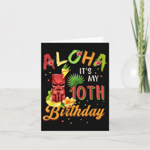 Aloha Het is mijn 10e verjaardag Hawaiian 10 jaar  Kaart