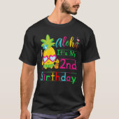 Aloha Het is mijn 2de verjaardag Hawaii Second Gir T-shirt (Voorkant)