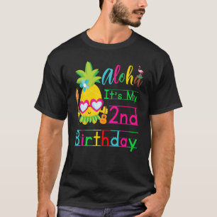 Aloha Het is mijn 2e verjaardag Hawaii Tweede Meis T-shirt