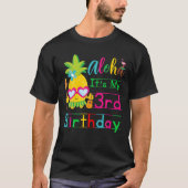Aloha Het is mijn 3e verjaardag Hawaii Second Girl T-shirt (Voorkant)