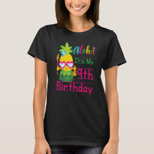 Aloha Het is mijn 9e verjaardag Hawaii Meisjes Zon T-shirt