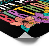 Aloha het is mijn geboortedag in Hawaiian Aloha Poster (Hoek)