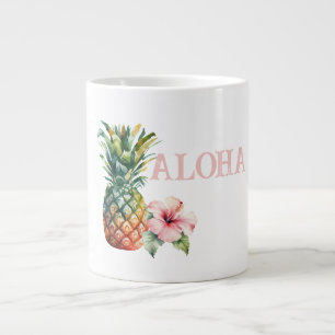 Aloha Hibiscus Bloem Ananas Grote Koffiekop