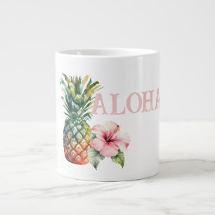 Aloha Hibiscus Bloem Ananas Grote Koffiekop