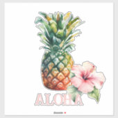 Aloha Hibiscus Bloem Ananas Sticker (Vel)