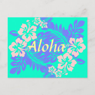 Aloha hibiscus briefkaart