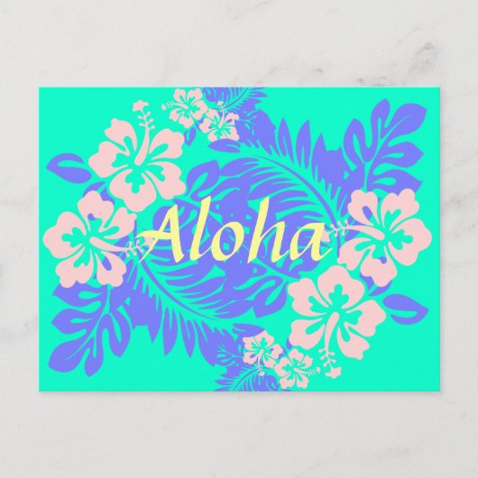 Aloha hibiscus briefkaart (Voorkant)