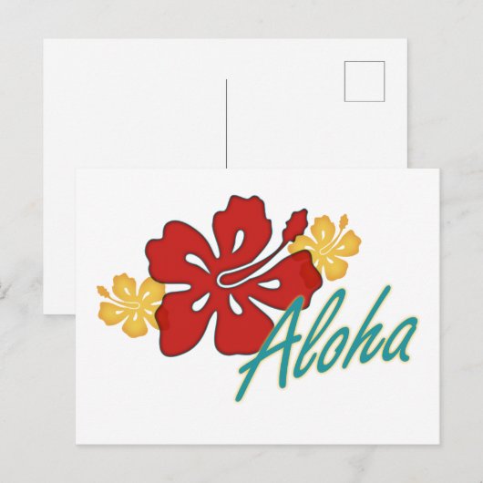 Aloha Hibiscus Briefkaart (Voorkant / Achterkant)