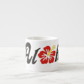 Aloha Hibiscus - flat Hawaii design + jouw ideeën Espresso Kop (Voorkant)
