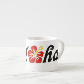 Aloha Hibiscus - flat Hawaii design + jouw ideeën Espresso Kop (Voorkant rechts)