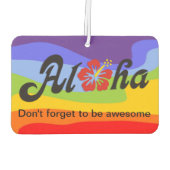 Aloha Hibiscus - flat Hawaii design + jouw ideeën Luchtverfrisser (Achterkant)