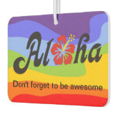 Aloha Hibiscus - flat Hawaii design + jouw ideeën Luchtverfrisser (Links)
