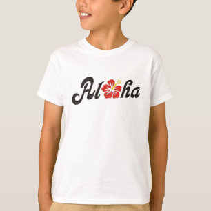 Aloha Hibiscus - flat Hawaii design + jouw ideeën T-shirt