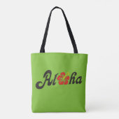 Aloha Hibiscus - flat Hawaii design + jouw ideeën Tote Bag (Achterkant)