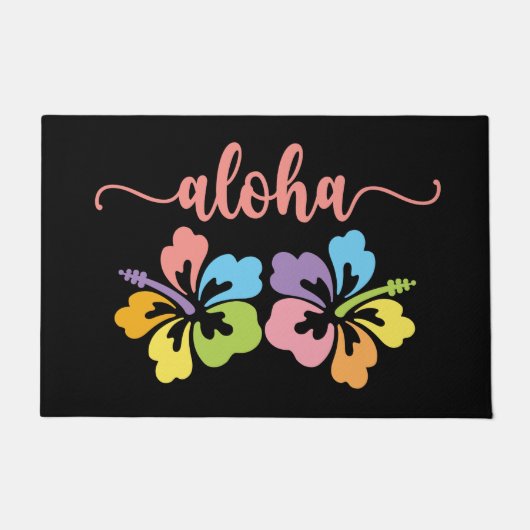 Aloha Hibiscus Flower Deurmat (Voorkant)