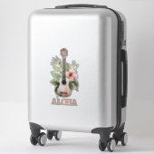 Aloha Hibiscus Flower Gitaar Sticker (Koffer)
