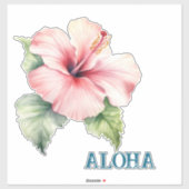 Aloha Hibiscus Flower Sticker (Vel)