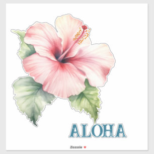 Aloha Hibiscus Flower Sticker