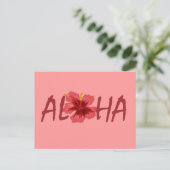 Aloha hibiscus Hawaii briefkaart (Staand voorkant)