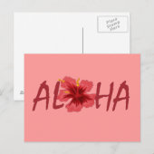 Aloha hibiscus Hawaii briefkaart (Voorkant / Achterkant)