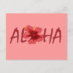 Aloha hibiscus Hawaii briefkaart