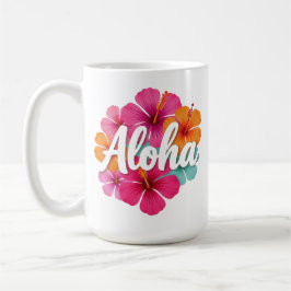 Aloha Hibiscus Hawaiiaanse Droom Ontwerp Hawaii Va Koffiemok