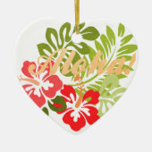 Aloha Hibiscus Keramisch Ornament (Voorkant)